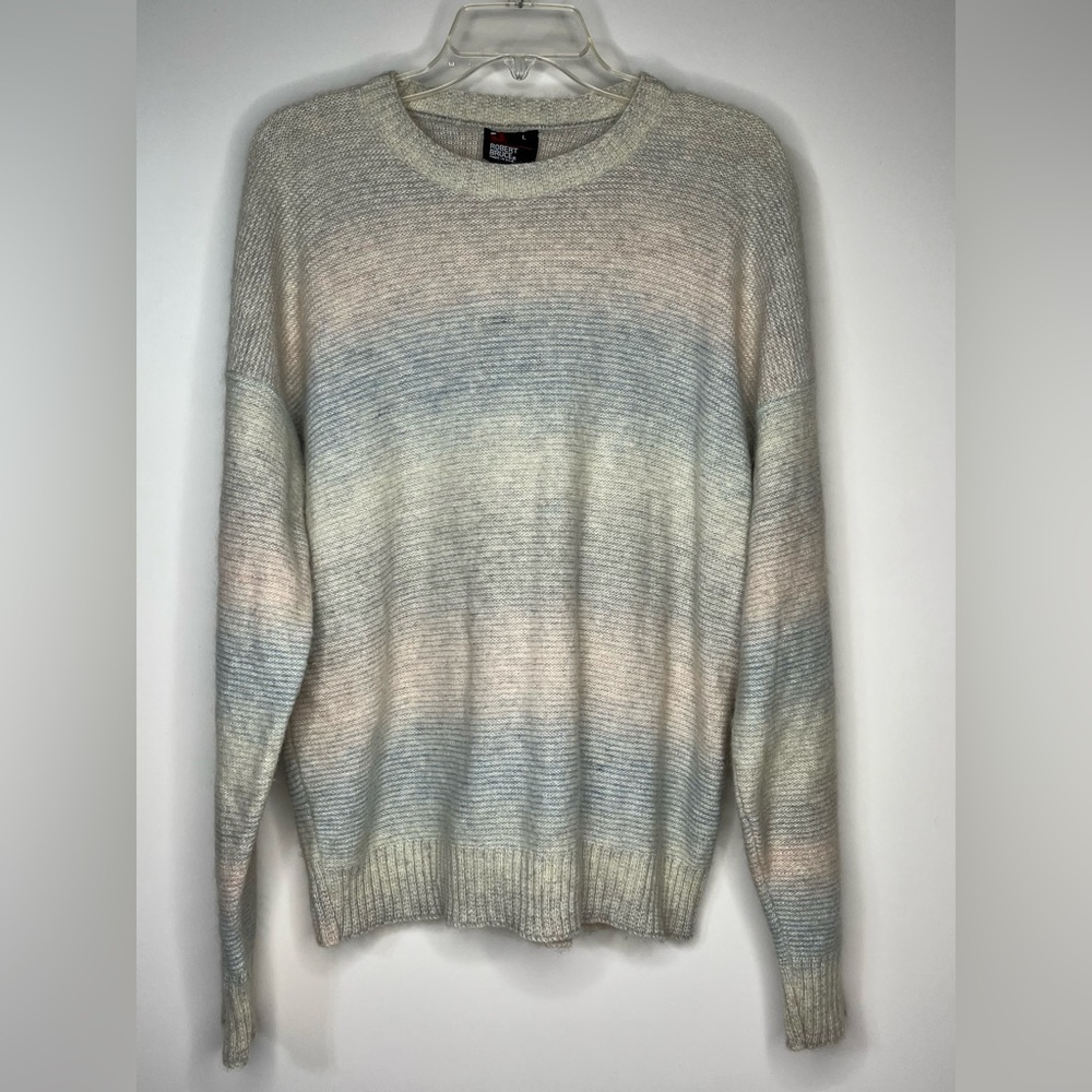 Robert Bruce Men's Large Wool Blend Long Sleeve‎ Pullover Pastel Color Sweater